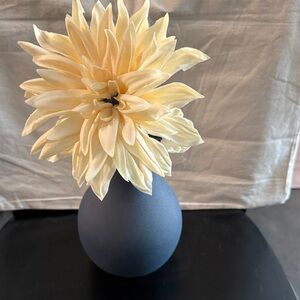 Magnolia Cream Flower in Blue Vase